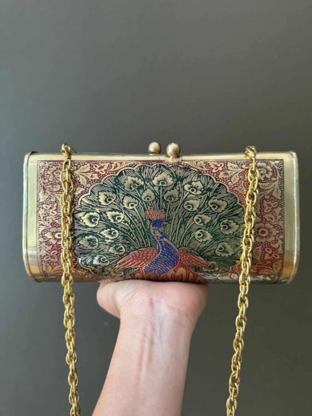 ✨ Handmade Brass Peacock Clutch ✨